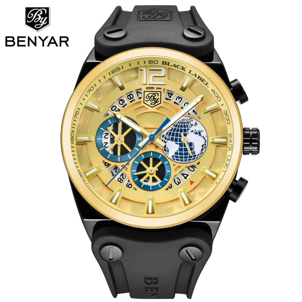 Business Mens Fashion Watches Quartz Silicone Sport Multifunction Watch Men Luxury Waterproof Luminous Hands Stevvex