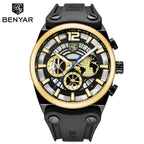 Business Mens Fashion Watches Quartz Silicone Sport Multifunction Watch Men Luxury Waterproof Luminous Hands Stevvex