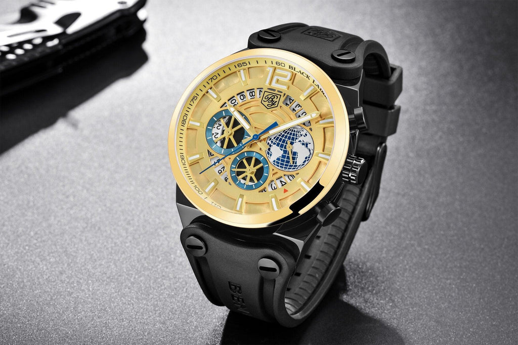 Business Mens Fashion Watches Quartz Silicone Sport Multifunction Watch Men Luxury Waterproof Luminous Hands Stevvex