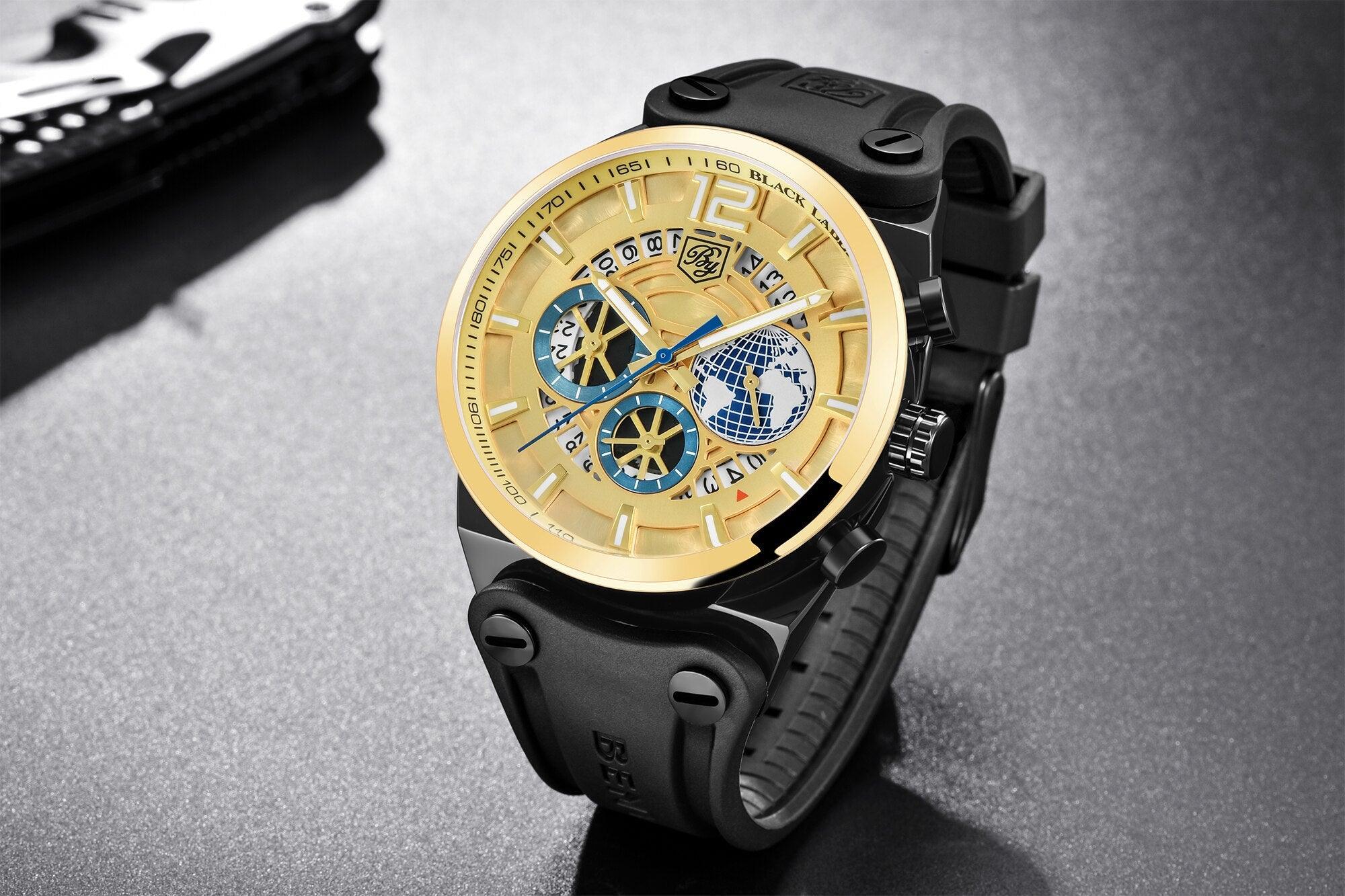 Business Mens Fashion Watches Quartz Silicone Sport Multifunction Watch Men Luxury Waterproof Luminous Hands Stevvex
