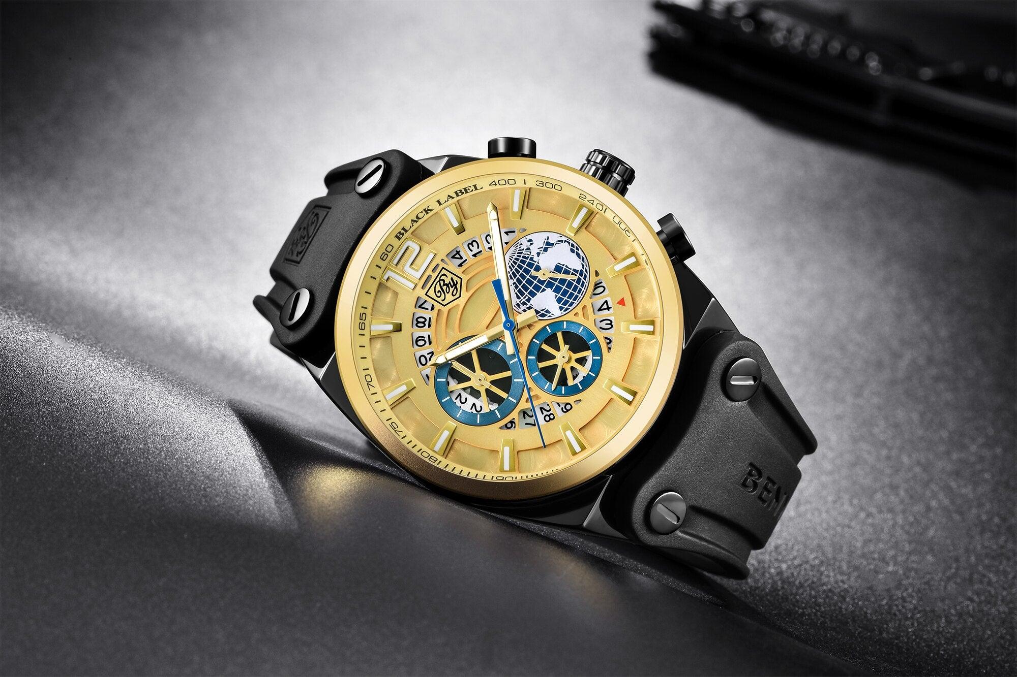 Business Mens Fashion Watches Quartz Silicone Sport Multifunction Watch Men Luxury Waterproof Luminous Hands Stevvex