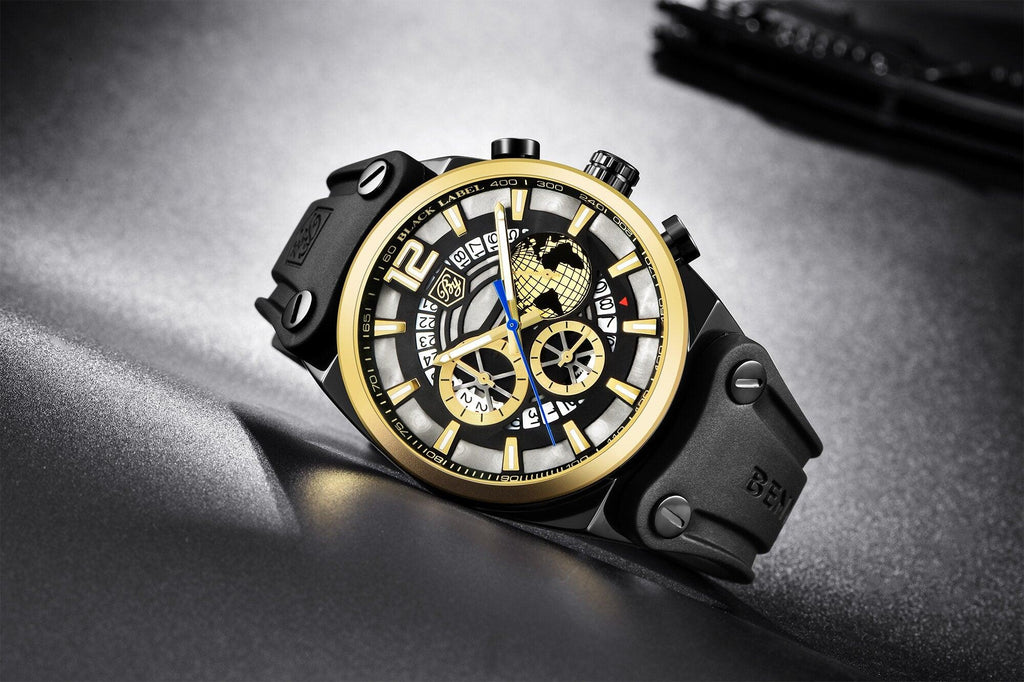 Business Mens Fashion Watches Quartz Silicone Sport Multifunction Watch Men Luxury Waterproof Luminous Hands Stevvex