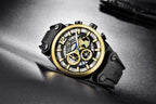 Business Mens Fashion Watches Quartz Silicone Sport Multifunction Watch Men Luxury Waterproof Luminous Hands Stevvex