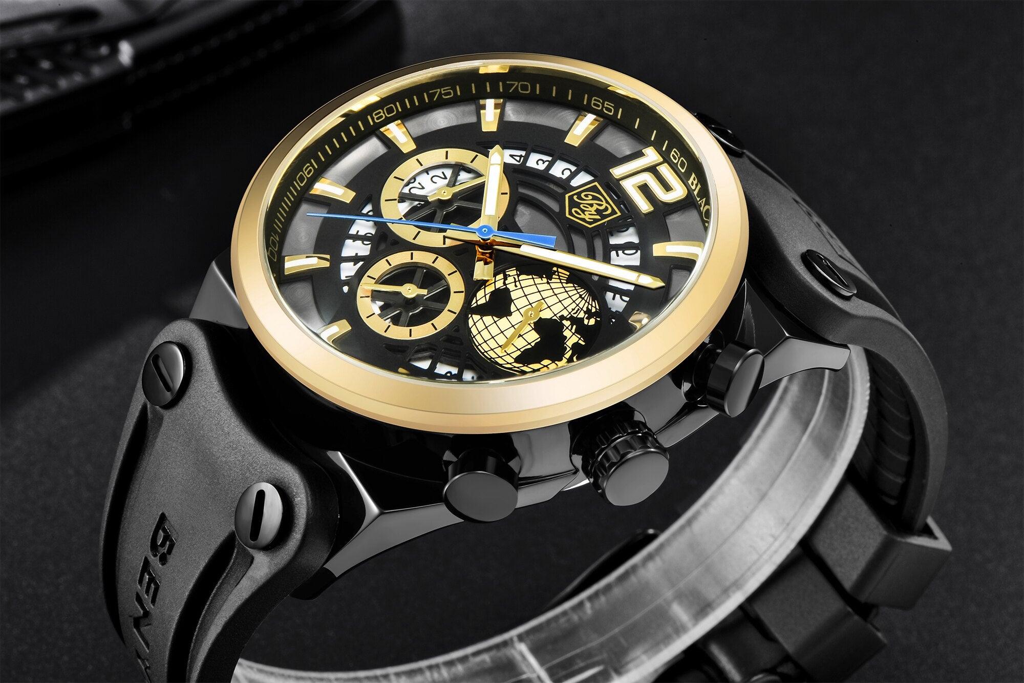 Business Mens Fashion Watches Quartz Silicone Sport Multifunction Watch Men Luxury Waterproof Luminous Hands Stevvex