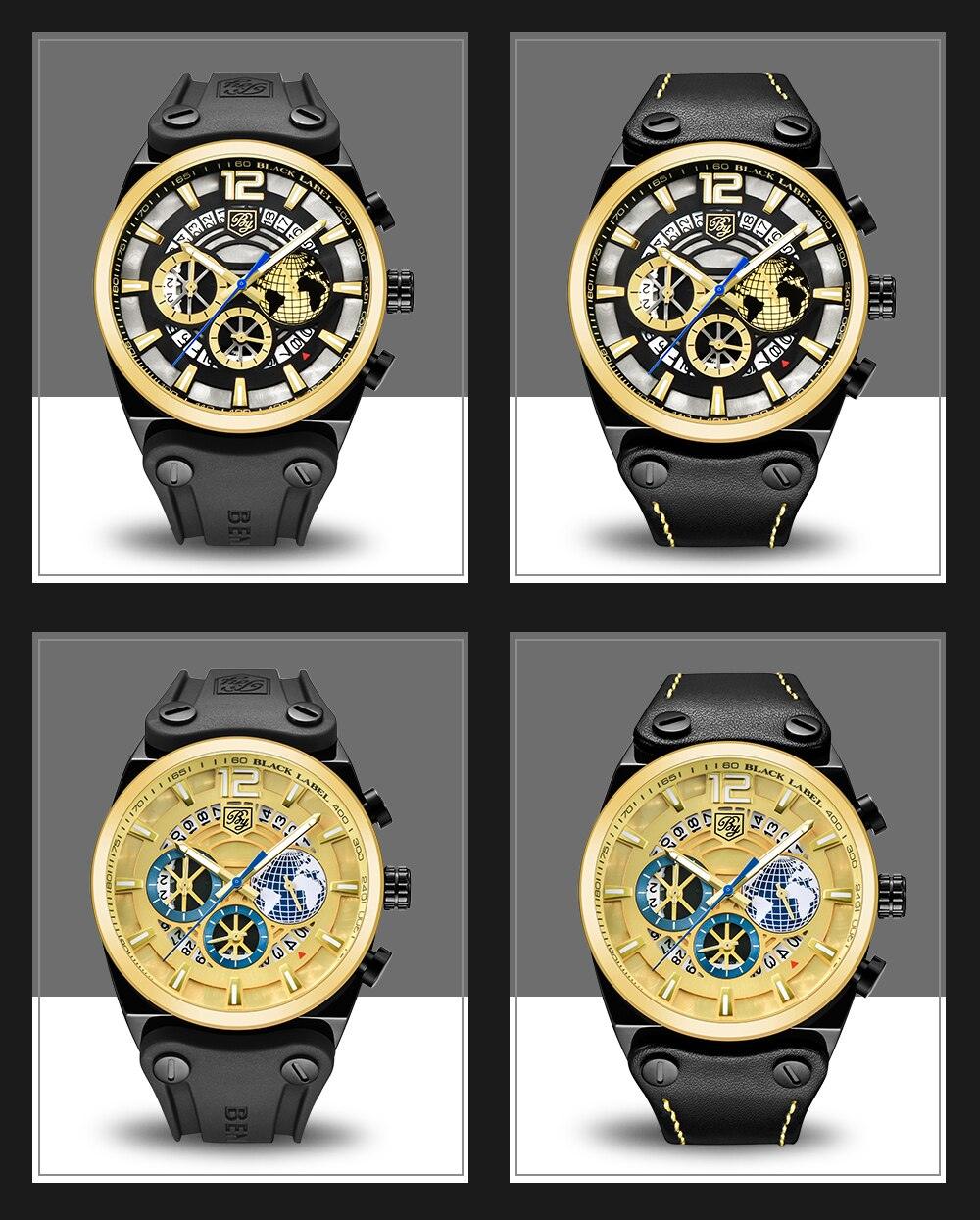 Business Mens Fashion Watches Quartz Silicone Sport Multifunction Watch Men Luxury Waterproof Luminous Hands Stevvex