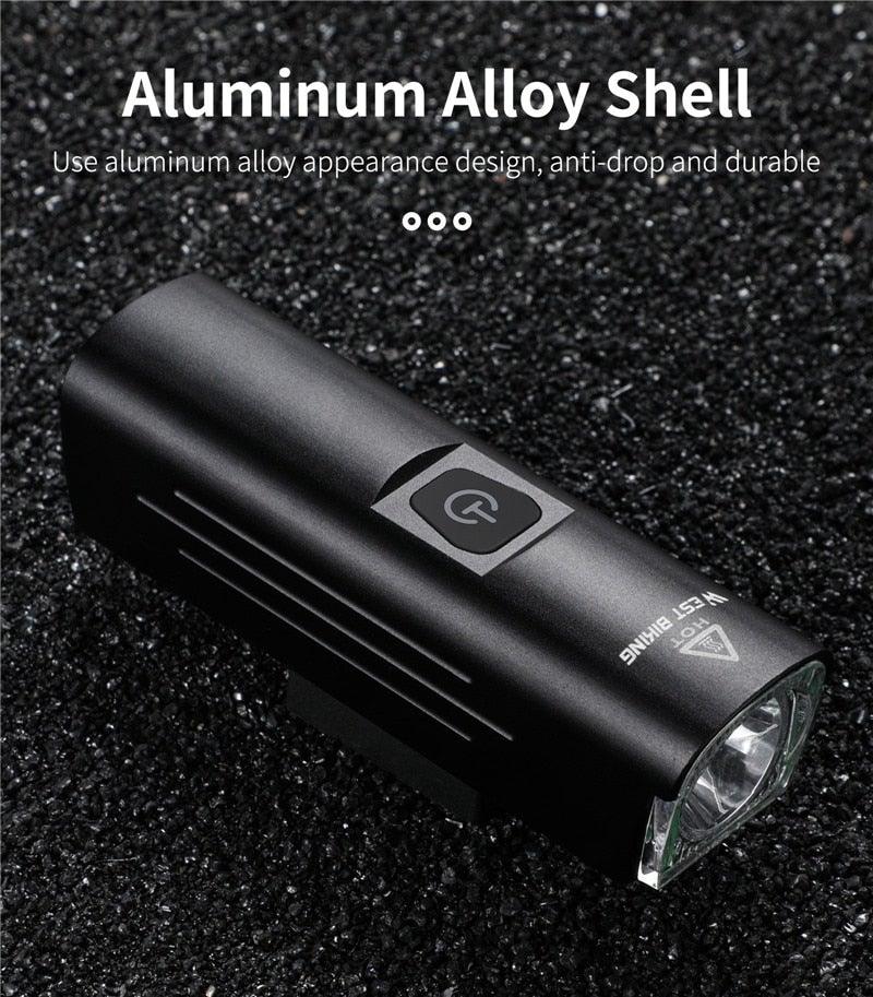 Front Bicycle Light USB Rechargeable LED Bike Light Waterproof Cycling Headlight Climbing Safety Flashlight Lamps Bike Light Super Bright Bicycle Light Easy To Install Fits All Bikes Headlights With Modes Stevvex