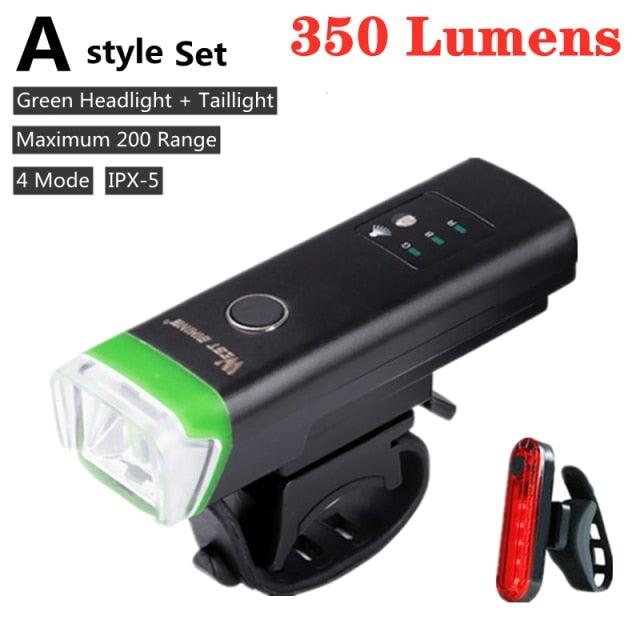 Front Bicycle Light USB Rechargeable LED Bike Light Waterproof Cycling Headlight Climbing Safety Flashlight Lamps Bike Light Super Bright Bicycle Light Easy To Install Fits All Bikes Headlights With Modes Stevvex