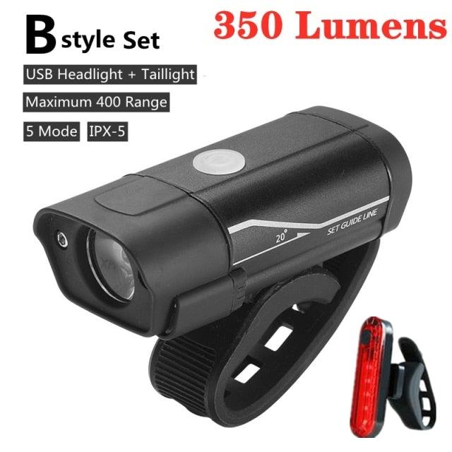 Front Bicycle Light USB Rechargeable LED Bike Light Waterproof Cycling Headlight Climbing Safety Flashlight Lamps Bike Light Super Bright Bicycle Light Easy To Install Fits All Bikes Headlights With Modes Stevvex
