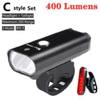 Front Bicycle Light USB Rechargeable LED Bike Light Waterproof Cycling Headlight Climbing Safety Flashlight Lamps Bike Light Super Bright Bicycle Light Easy To Install Fits All Bikes Headlights With Modes Stevvex