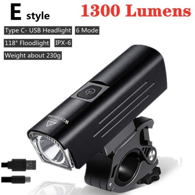 Front Bicycle Light USB Rechargeable LED Bike Light Waterproof Cycling Headlight Climbing Safety Flashlight Lamps Bike Light Super Bright Bicycle Light Easy To Install Fits All Bikes Headlights With Modes Stevvex