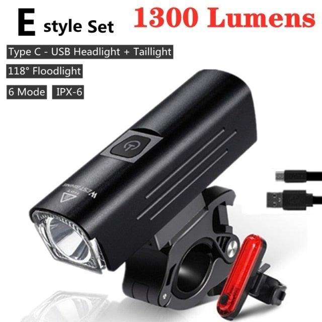 Front Bicycle Light USB Rechargeable LED Bike Light Waterproof Cycling Headlight Climbing Safety Flashlight Lamps Bike Light Super Bright Bicycle Light Easy To Install Fits All Bikes Headlights With Modes Stevvex