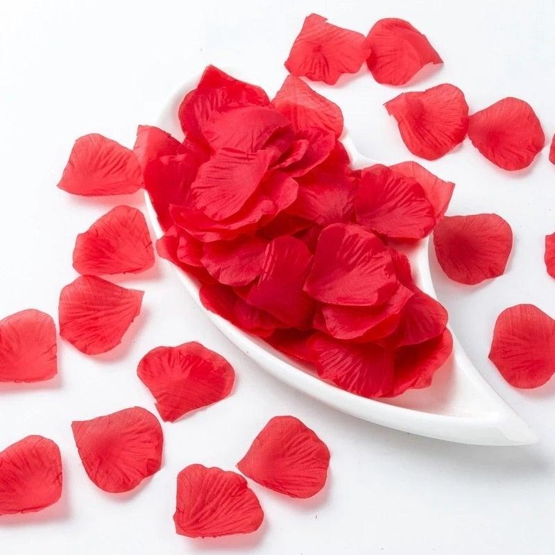 1000PCs Fake Separated Deodorized Rose Petals Party Decorations Artificial Flowers Romantic Wedding Marriage Accessories For Valentine Gifts Stevvex