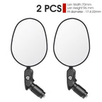 Adjustable Rotation Bike Rearview Mirror Cycling Rear View Road Bicycle Handlebar Mirrors Convex Mirror With 360˚Adjustable Handlebar Installation For Mountain Road Bike Electric Bicycle Accessories Stevvex