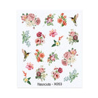 Black Lines Flower Leaves Water Decals Stickers Floral Face Marble Pattern Slider For Nails Summer Nail Art Decoration Summer Stickers on Nails Simple Summer Slider for Manicure Nail Art Watermark Manicure Decor Stevvex