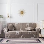 Elastic Plain Floral Printing  Sofa Cover Stretch for Living Room Couch Cover Chair Protector 1/2/3/4 Seater Printed Couch Cover for 3 Cushion Couch  Floral Pattern Sofa Cover with Separate Cushion Cover Pieces Stretch Sofa Slipcover Stevvex