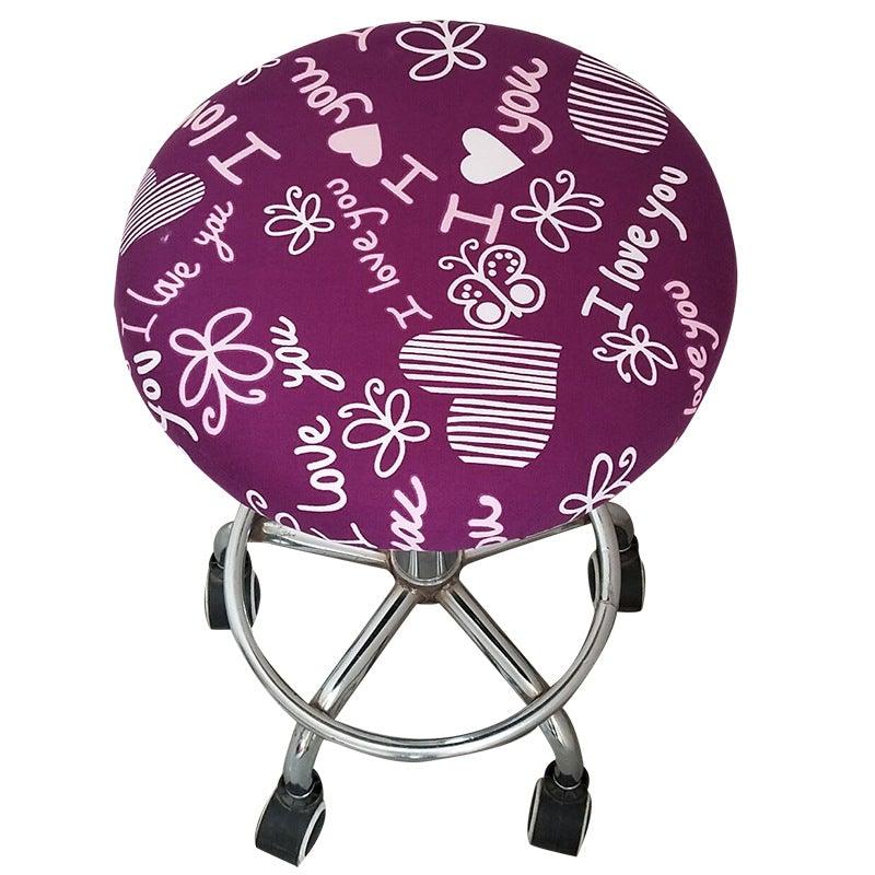 Round Chair Cover Bar Stool Cover Elastic Seat Cover Home Chair Slipcover Round Chair Bar Stool Floral Printed Padded Round Bar Stool Cover Cushion With Elastic Fabric Round Chair Seat Cushion For Wooden Metal Stools 30-40cm Stevvex