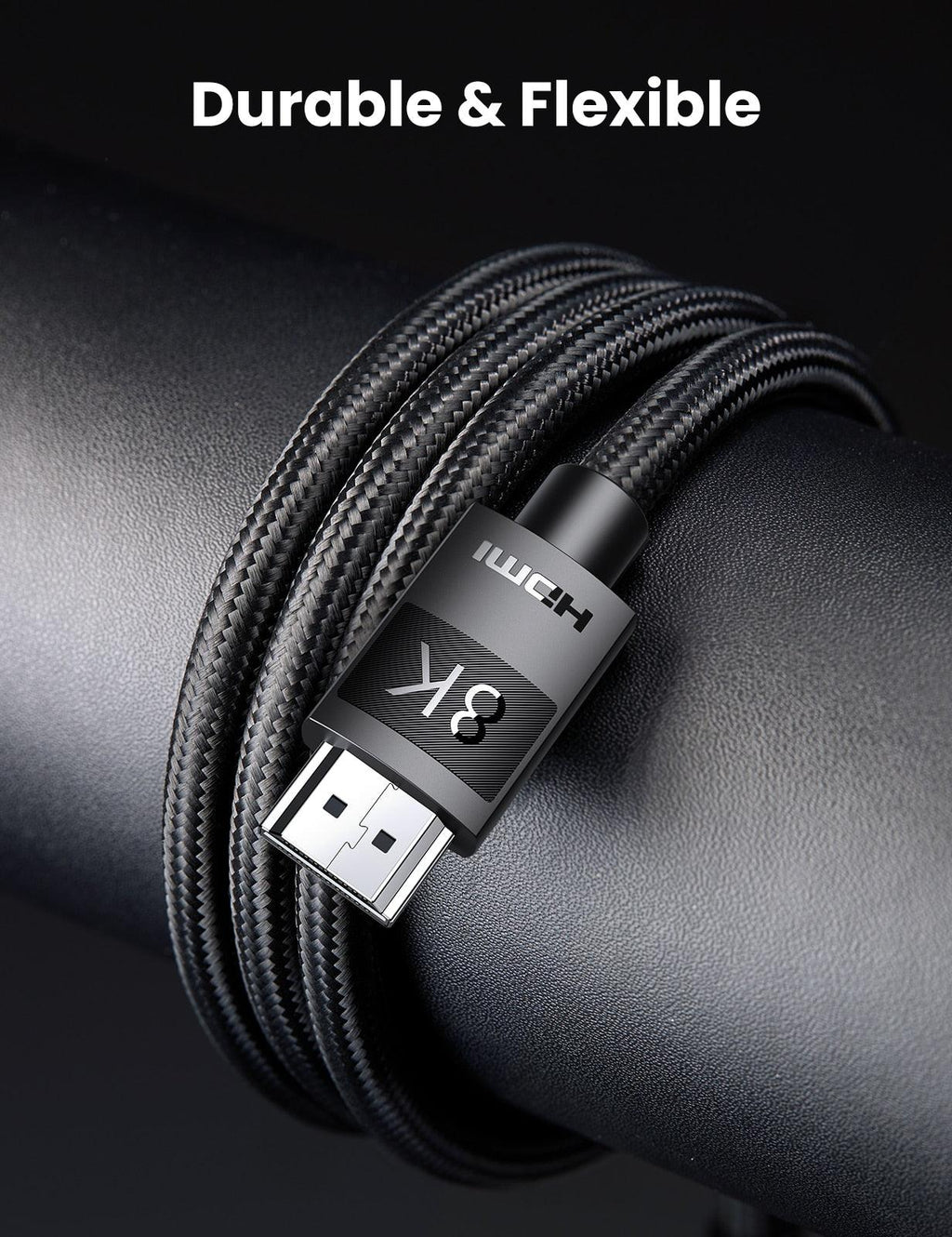HDMI 2.1 Cable Ultra High Speed 8K60Hz 4K120Hz HDMI Splitter Cable 48Gbps Ultra High Speed 4K 120Hz Braided HDMI Cable Dynamic HDR Vision HDR 10 Compatible With UHD TV Laptop Stevvex