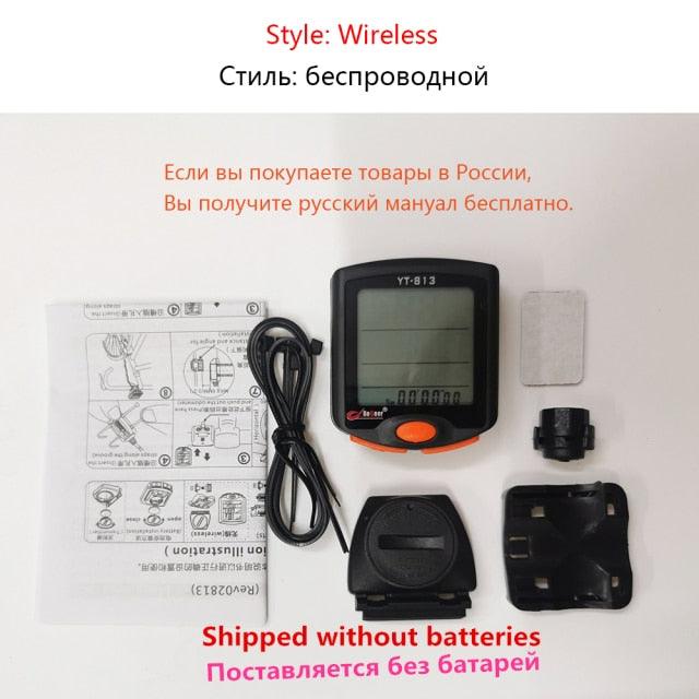 Bike Speed Meter Digital Bike Computer Multifunction Waterproof Sports Sensors Bicycle Computer Speedometer Waterproof 4 Line Display Odometer Cycling Multi Function Design Stevvex