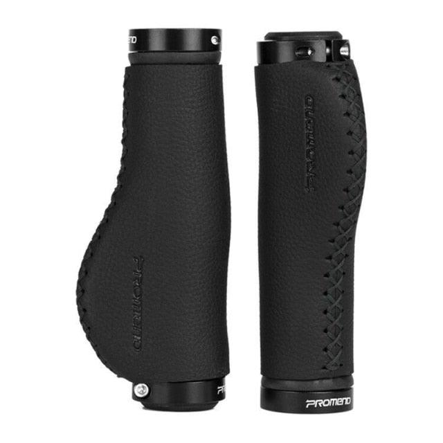 Leather City Mountain Bike Handlebar Cover Handle Grips Bar End Non-slip Aluminum Lock Ergonomic Design Non-Slip Microfiber Leather Bicycle Grip With Aluminum Alloy Dual Lock-On Bicycle Handle Bar Covers For Mountain Road Bike Stevvex