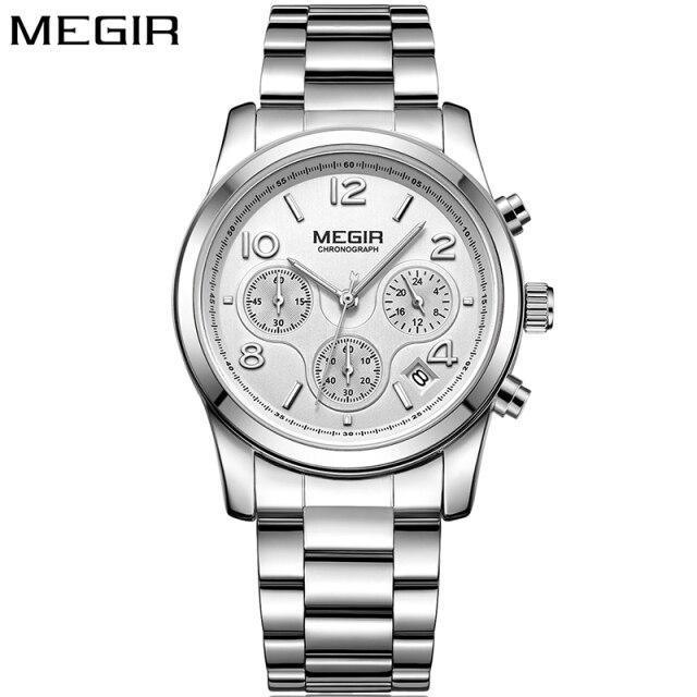 Multifunctional Business Women Watches Quartz Waterproof Stainless Watch Elegant Shine Round Design Stevvex