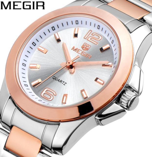 Multifunctional Business Women Watches Quartz Waterproof Stainless Watch Elegant Shine Round Design Stevvex