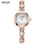 Charming Women Fashion Crystal Watch Elegant Shape Bracelet Strap Luxury Design Quartz Waterproof Womens Wrist Watch Stevvex