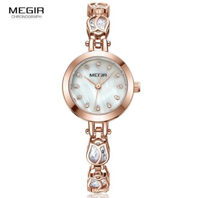 Charming Women Fashion Crystal Watch Elegant Shape Bracelet Strap Luxury Design Quartz Waterproof Womens Wrist Watch Stevvex