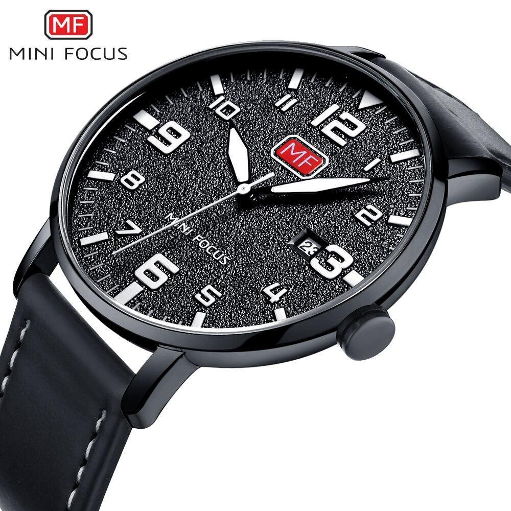 Black Classic Simple Men's Fashion Quartz Watches Modern Round Design Waterproof Wrist Watch For Men Stevvex