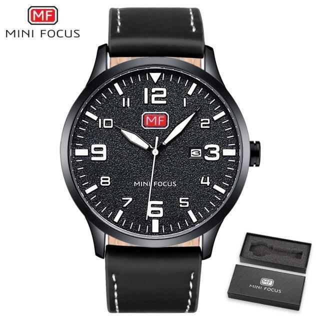 Black Classic Simple Men's Fashion Quartz Watches Modern Round Design Waterproof Wrist Watch For Men Stevvex