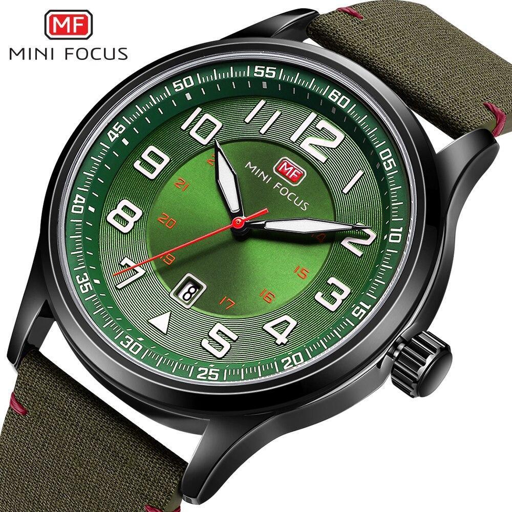 Casual Sport Mens Watch Luxury Green Round Design Waterproof Analog Quartz Classic Fashion Wrist Watch Stevvex