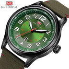 Casual Sport Mens Watch Luxury Green Round Design Waterproof Analog Quartz Classic Fashion Wrist Watch Stevvex