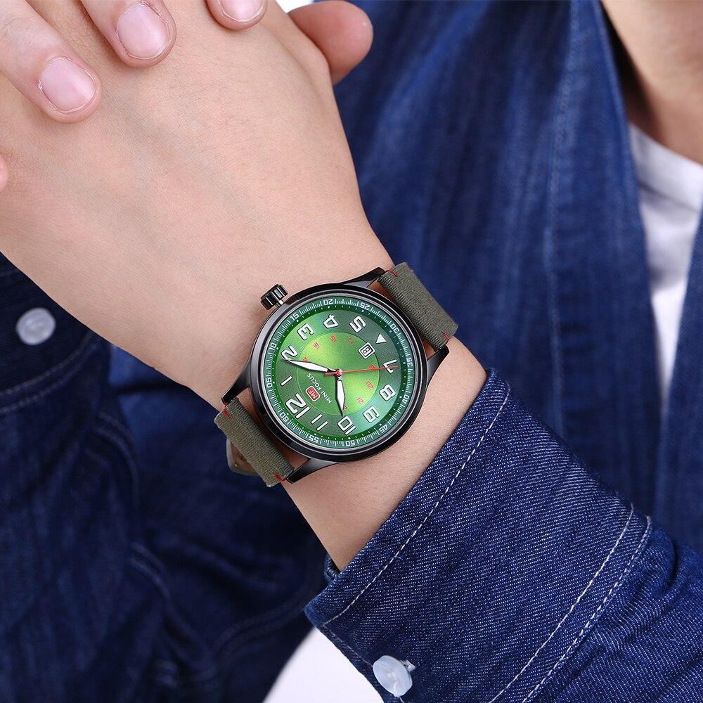 Casual Sport Mens Watch Luxury Green Round Design Waterproof Analog Quartz Classic Fashion Wrist Watch Stevvex