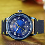 Casual Sport Mens Watch Luxury Green Round Design Waterproof Analog Quartz Classic Fashion Wrist Watch Stevvex