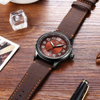 Casual Sport Mens Watch Luxury Green Round Design Waterproof Analog Quartz Classic Fashion Wrist Watch Stevvex