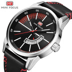 Elegant Black Quartz Men's Watch Fashion Leather Strap Luxury Calendar Design Luminous Analog Unique Design Wristwatches Stevvex