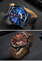 Elegant Black Quartz Men's Watch Fashion Leather Strap Luxury Calendar Design Luminous Analog Unique Design Wristwatches Stevvex
