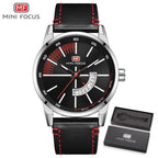 Elegant Black Quartz Men's Watch Fashion Leather Strap Luxury Calendar Design Luminous Analog Unique Design Wristwatches Stevvex