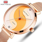 Ultra Thin Rose Gold Women Watches Fashion Analog Quartz Waterproof Wristwatches Elegant Round Design For Women Stevvex