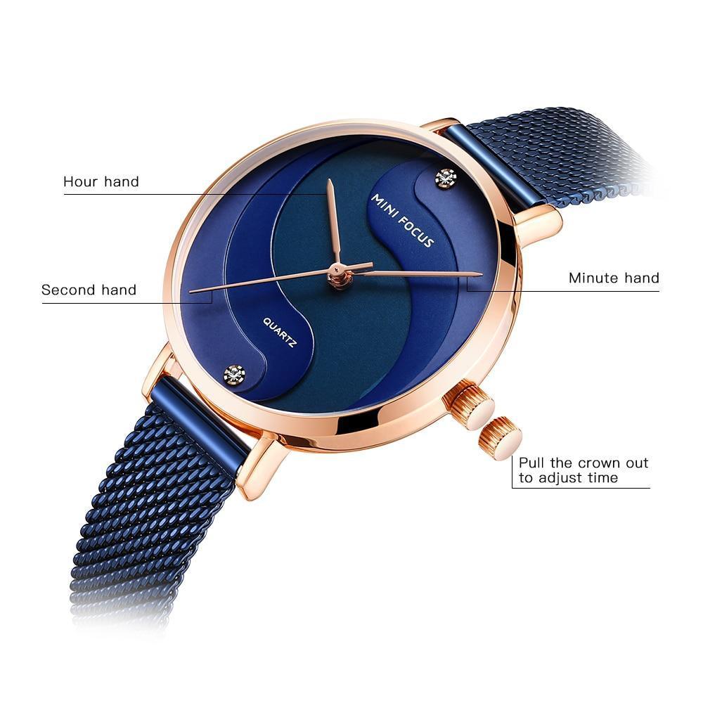 Ultra Thin Rose Gold Women Watches Fashion Analog Quartz Waterproof Wristwatches Elegant Round Design For Women Stevvex