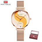 Ultra Thin Rose Gold Women Watches Fashion Analog Quartz Waterproof Wristwatches Elegant Round Design For Women Stevvex