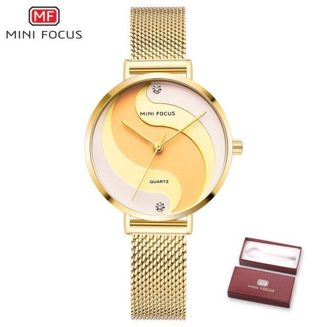 Ultra Thin Rose Gold Women Watches Fashion Analog Quartz Waterproof Wristwatches Elegant Round Design For Women Stevvex