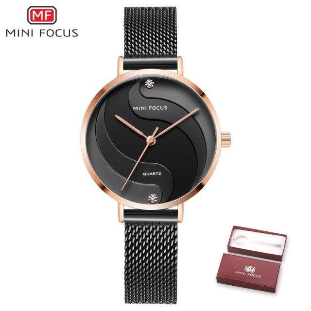 Ultra Thin Rose Gold Women Watches Fashion Analog Quartz Waterproof Wristwatches Elegant Round Design For Women Stevvex