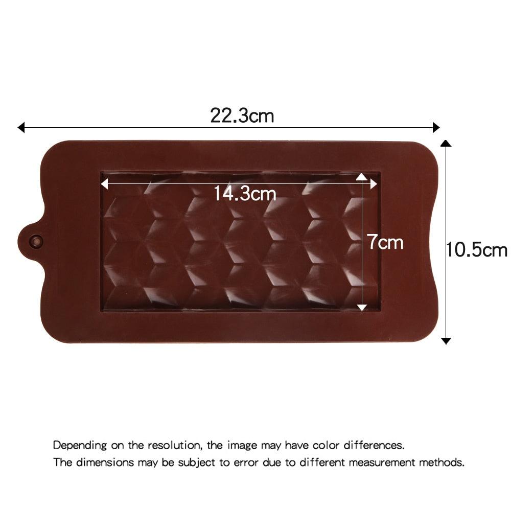 New Silicone Chocolate Mold Triangular Baking Tools Non-Stick Silicone Cake Mould Jelly Candy 3D Molds Kitchen Accessories Break Apart Chocolate Molds Silicone Deep Candy Bar Molds Silicone Shapes Stevvex