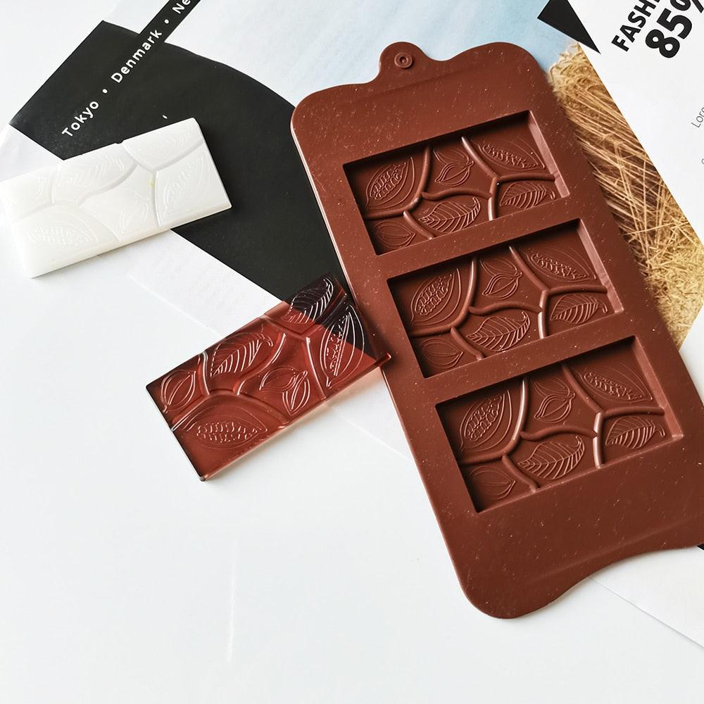 New Silicone Chocolate Mold Triangular Baking Tools Non-Stick Silicone Cake Mould Jelly Candy 3D Molds Kitchen Accessories Break Apart Chocolate Molds Silicone Deep Candy Bar Molds Silicone Shapes Stevvex