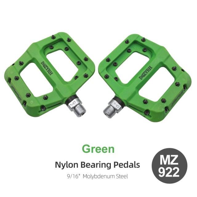 Ultralight Seal Bearings Bicycle Bike Pedals Cycling Nylon Road Pedals Flat Platform Bicycle Parts Accessories Mountain Bike Pedals Ultra Strong Machined Bicycle Flat Alloy Pedals Non-Slip Stevvex