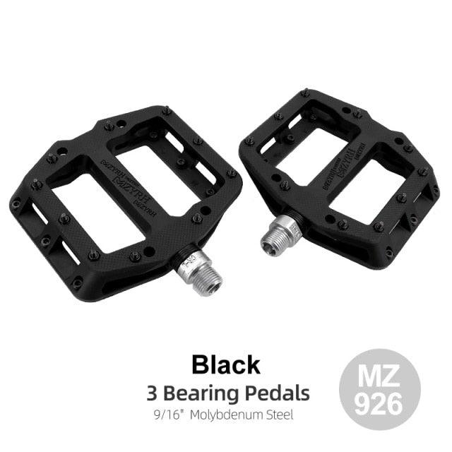 Ultralight Seal Bearings Bicycle Bike Pedals Cycling Nylon Road Pedals Flat Platform Bicycle Parts Accessories Mountain Bike Pedals Ultra Strong Machined Bicycle Flat Alloy Pedals Non-Slip Stevvex