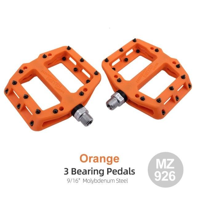Ultralight Seal Bearings Bicycle Bike Pedals Cycling Nylon Road Pedals Flat Platform Bicycle Parts Accessories Mountain Bike Pedals Ultra Strong Machined Bicycle Flat Alloy Pedals Non-Slip Stevvex