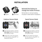 Speed Cadence Sensor Cycling Computer Speedometer ANT+ Bluetooth Road Bike Cycling Cadence Sensor Speedometer ANT+ Bluetooth Wireless With Cycling Computer Sport Watch Stevvex