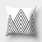 Black White Geometric Cushion Cover Pillowcase Sofa Cushions Decorative Pillow Covers Stripe Pattern Throw Pillow Case Daily Decorations Sofa Throw Pillow Case Cushion Covers Pillowcase Polyester Home Decor Pillow Cases 45x45CM Stevvex