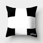 Black White Geometric Cushion Cover Pillowcase Sofa Cushions Decorative Pillow Covers Stripe Pattern Throw Pillow Case Daily Decorations Sofa Throw Pillow Case Cushion Covers Pillowcase Polyester Home Decor Pillow Cases 45x45CM Stevvex